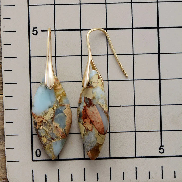 Boucles d’oreilles élégantes en pierre naturelle