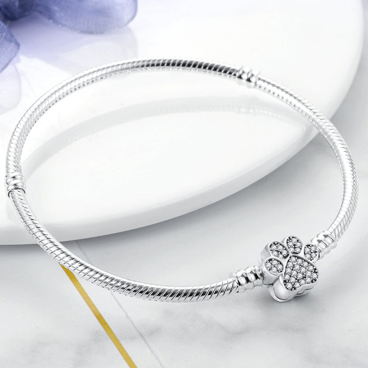 Bracelet avec Charm Empreinte de Chien