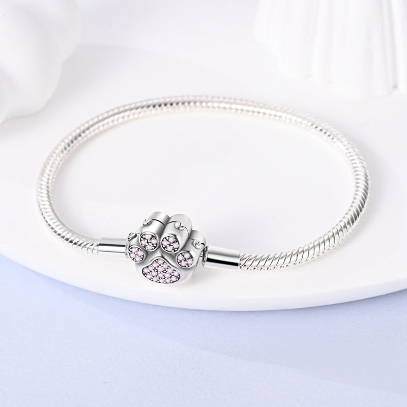 Bracelet avec Charm Empreinte de Chat