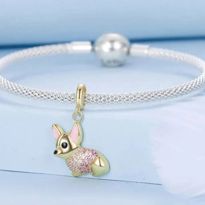 Charm Chihuahua doré - Maison Perle