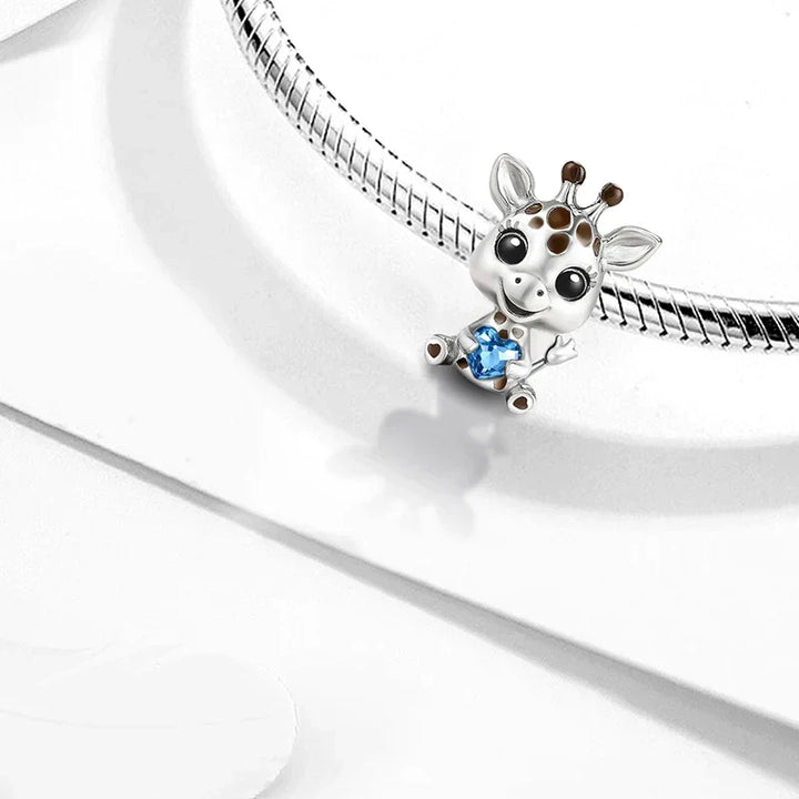 Charm Girafe en argent - Maison Perle