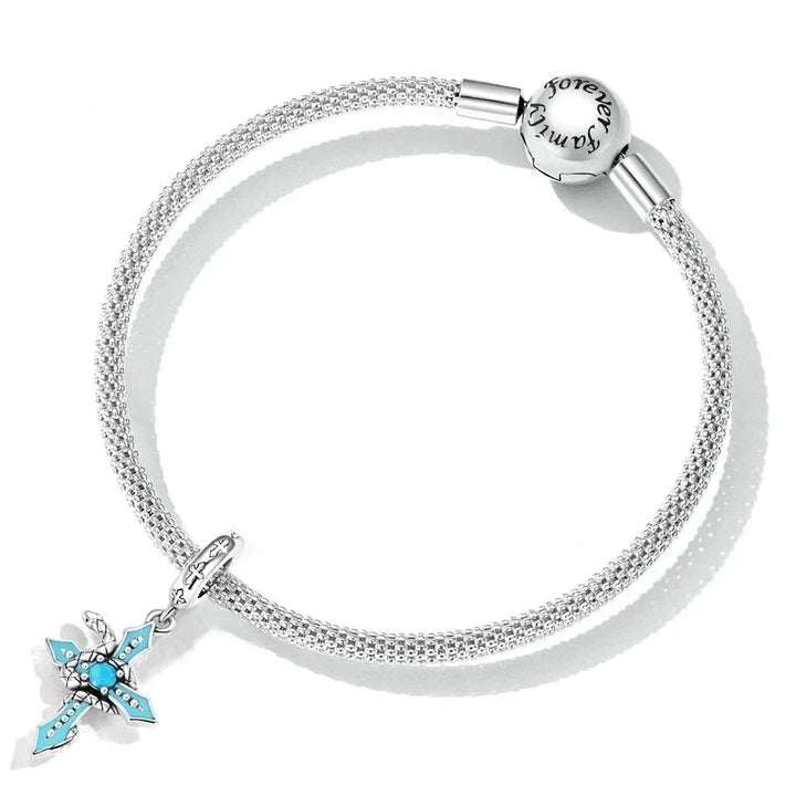 Charm Serpent avec croix - Maison Perle