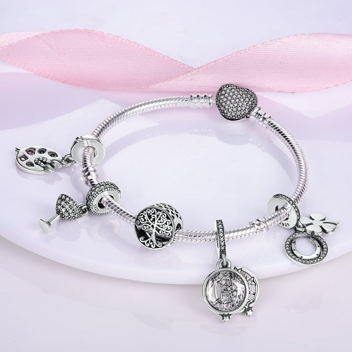 Bracelet avec Charm Cœur en Cristal