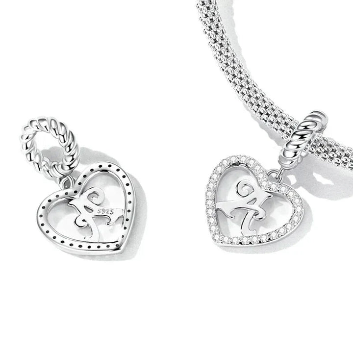 Charm Cœur Lettre A – Maison Perle