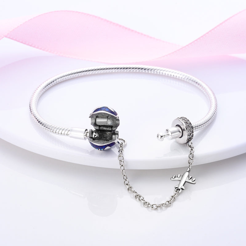 Bracelet avec Charm Planète Terre