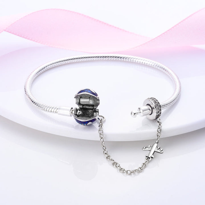 Bracelet avec Charm Planète Terre