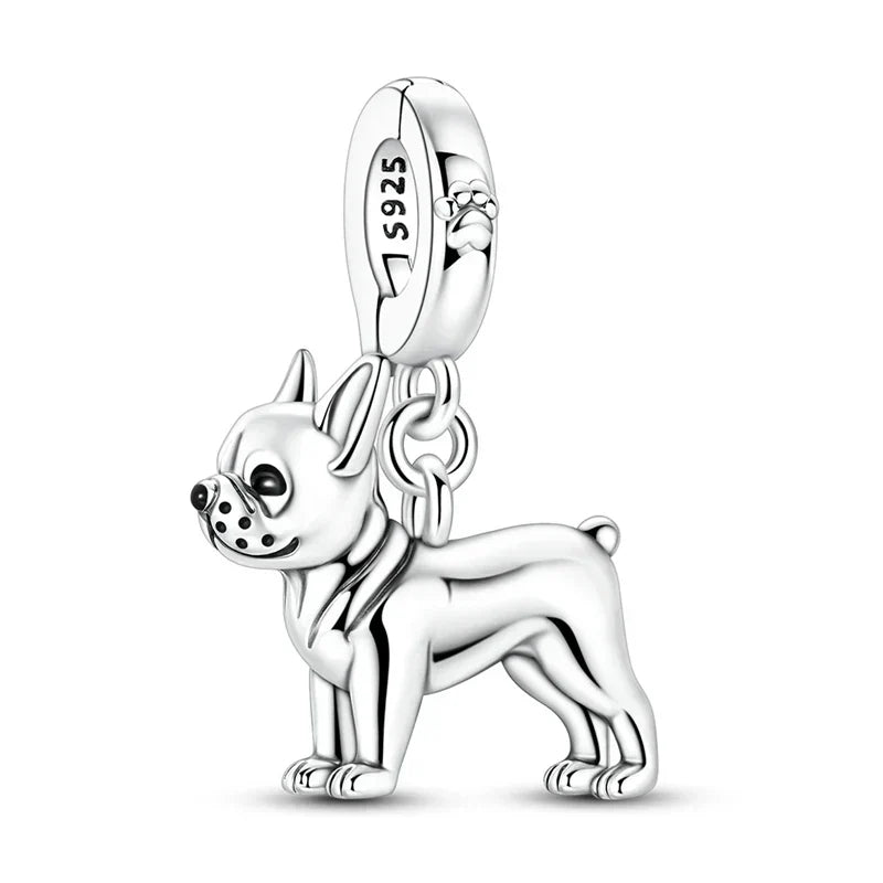 Charm Bouledogue en argent - Maison Perle