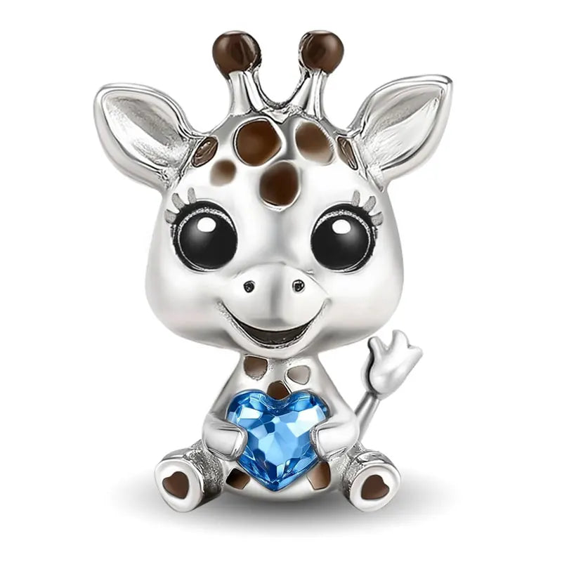 Charm Girafe en argent - Maison Perle