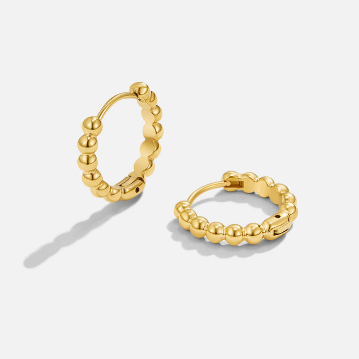 Boucles d’oreilles dorées Soraya à billes