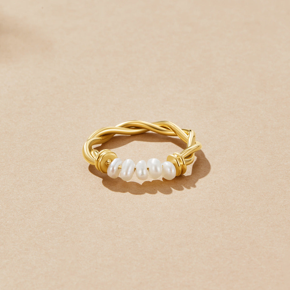 Bague classique eau douce perle