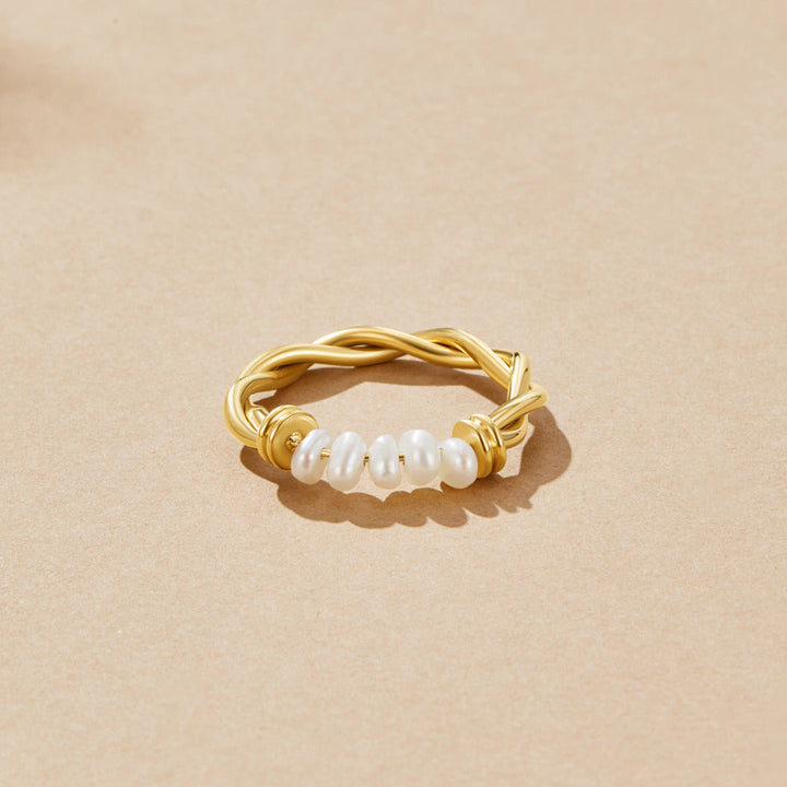 Bague classique eau douce perle