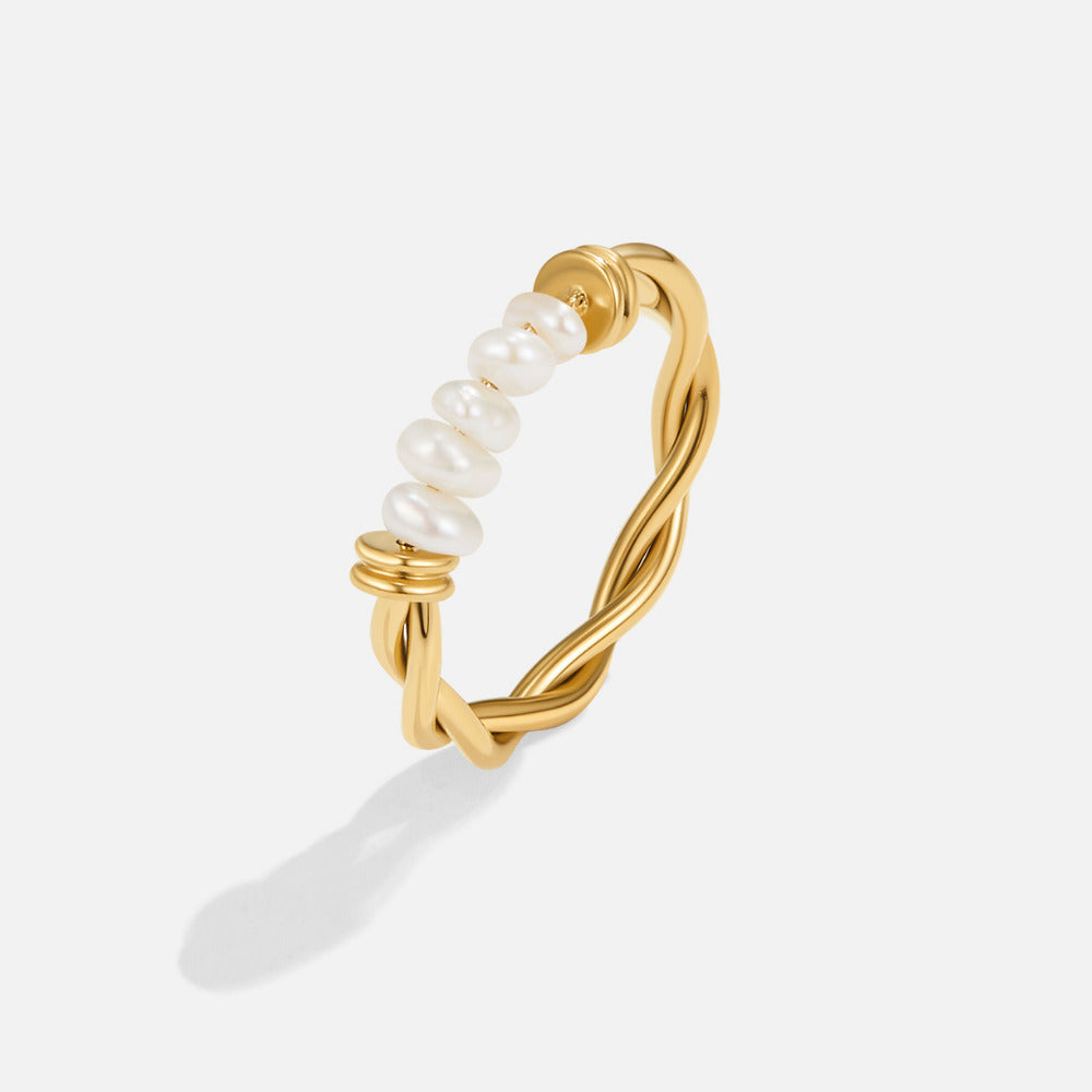 Bague classique eau douce perle