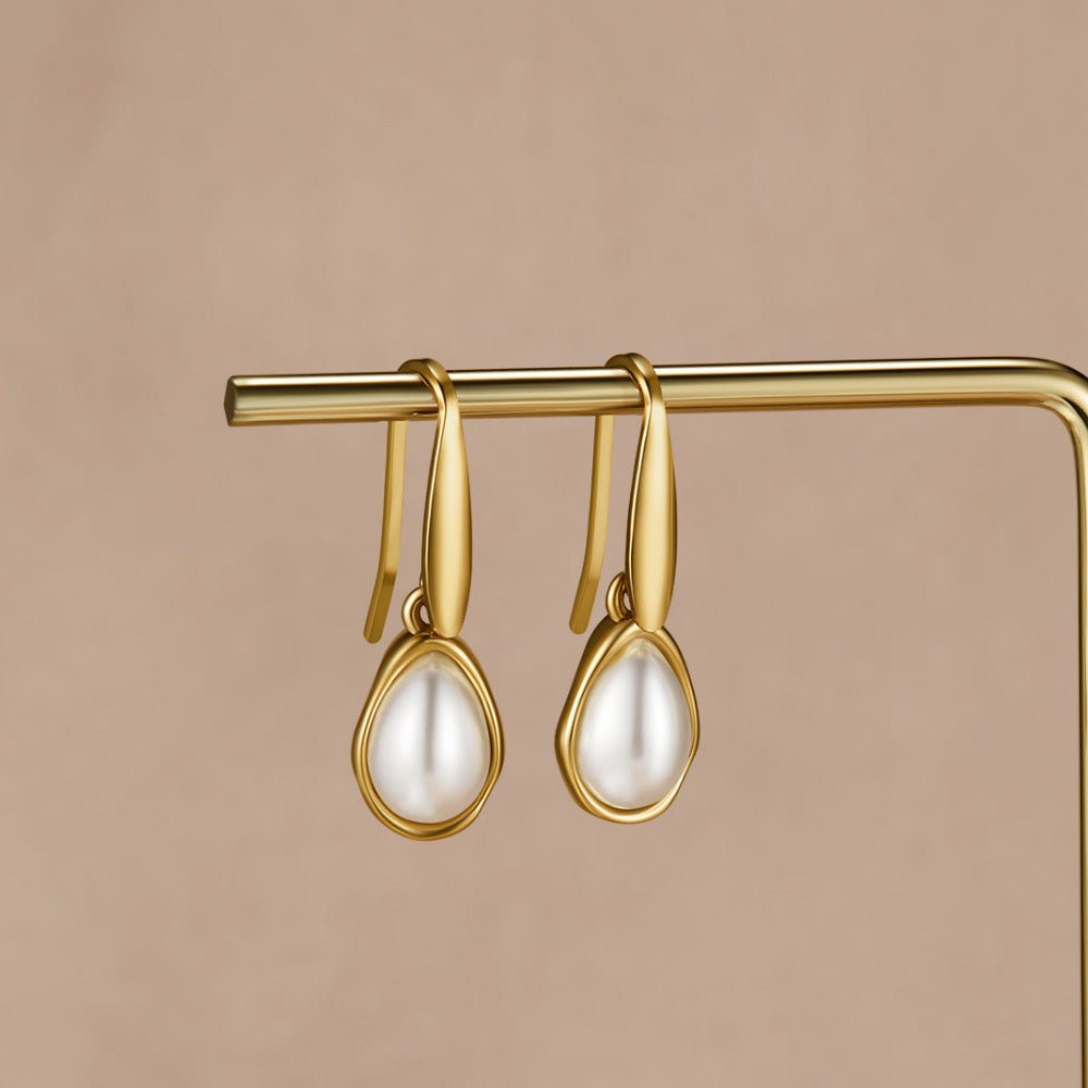 Boucles d’oreilles Agatha goutte perlée