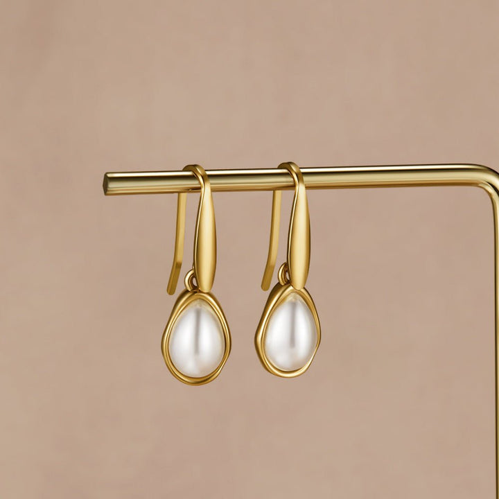 Boucles d’oreilles Agatha goutte perlée