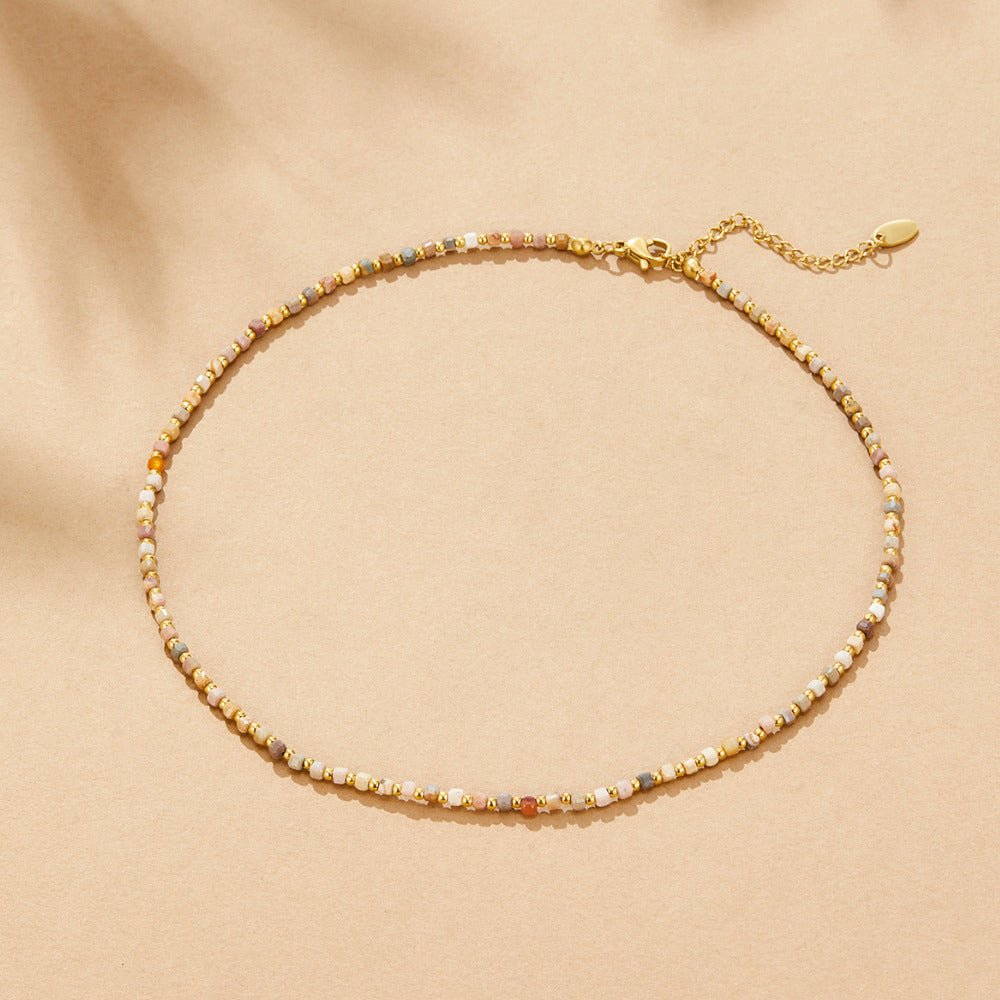 Collier de perles en pierre d’Alashan