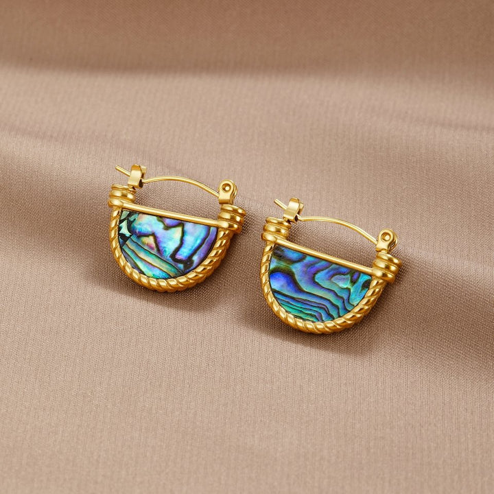 Boucles d’oreilles Amalfi turquoise coquillage