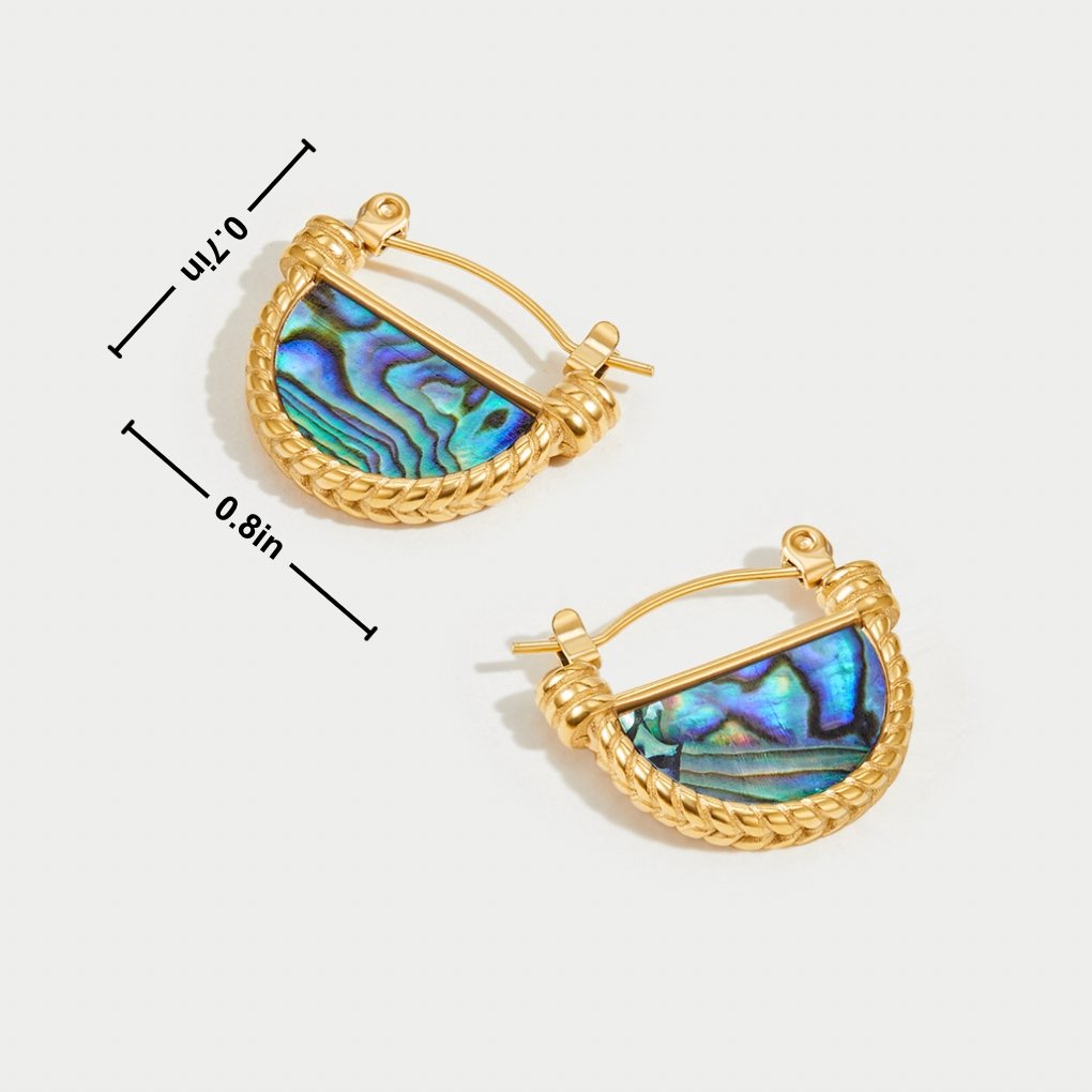 Boucles d’oreilles Amalfi turquoise coquillage
