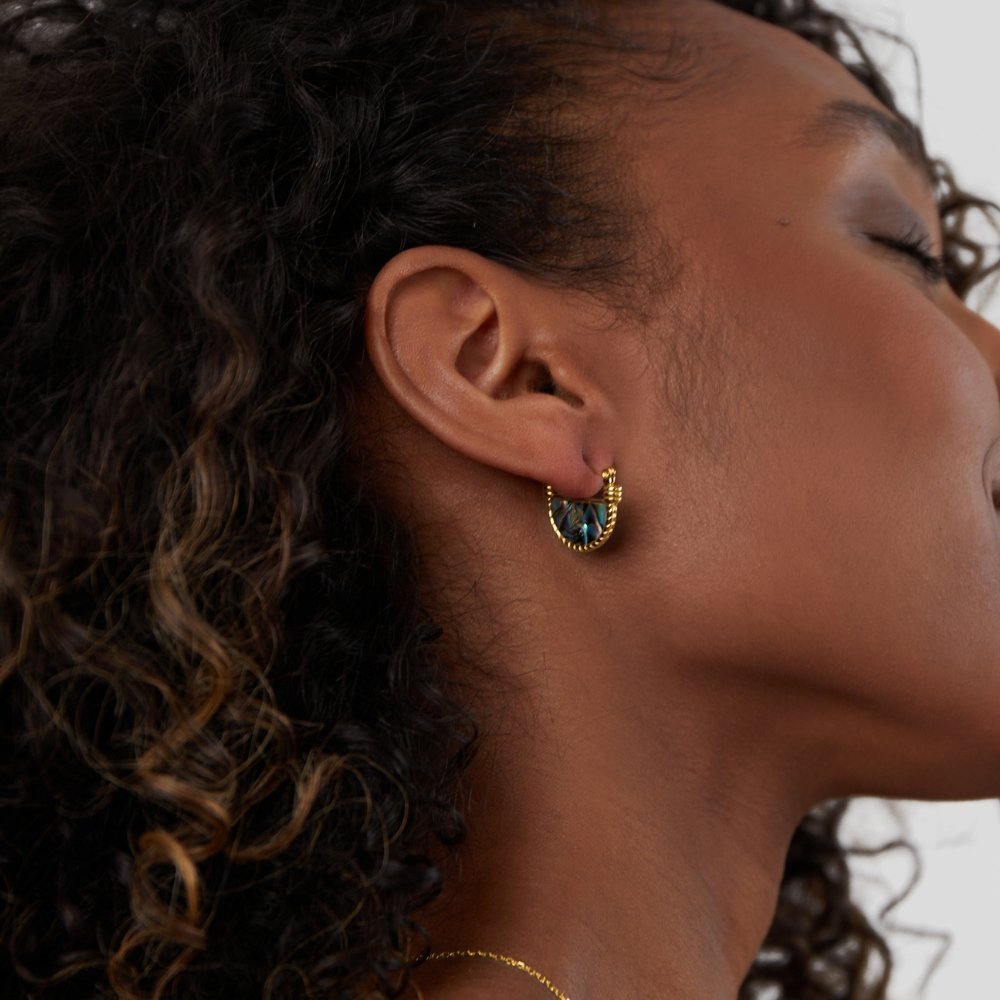 Boucles d’oreilles Amalfi turquoise coquillage
