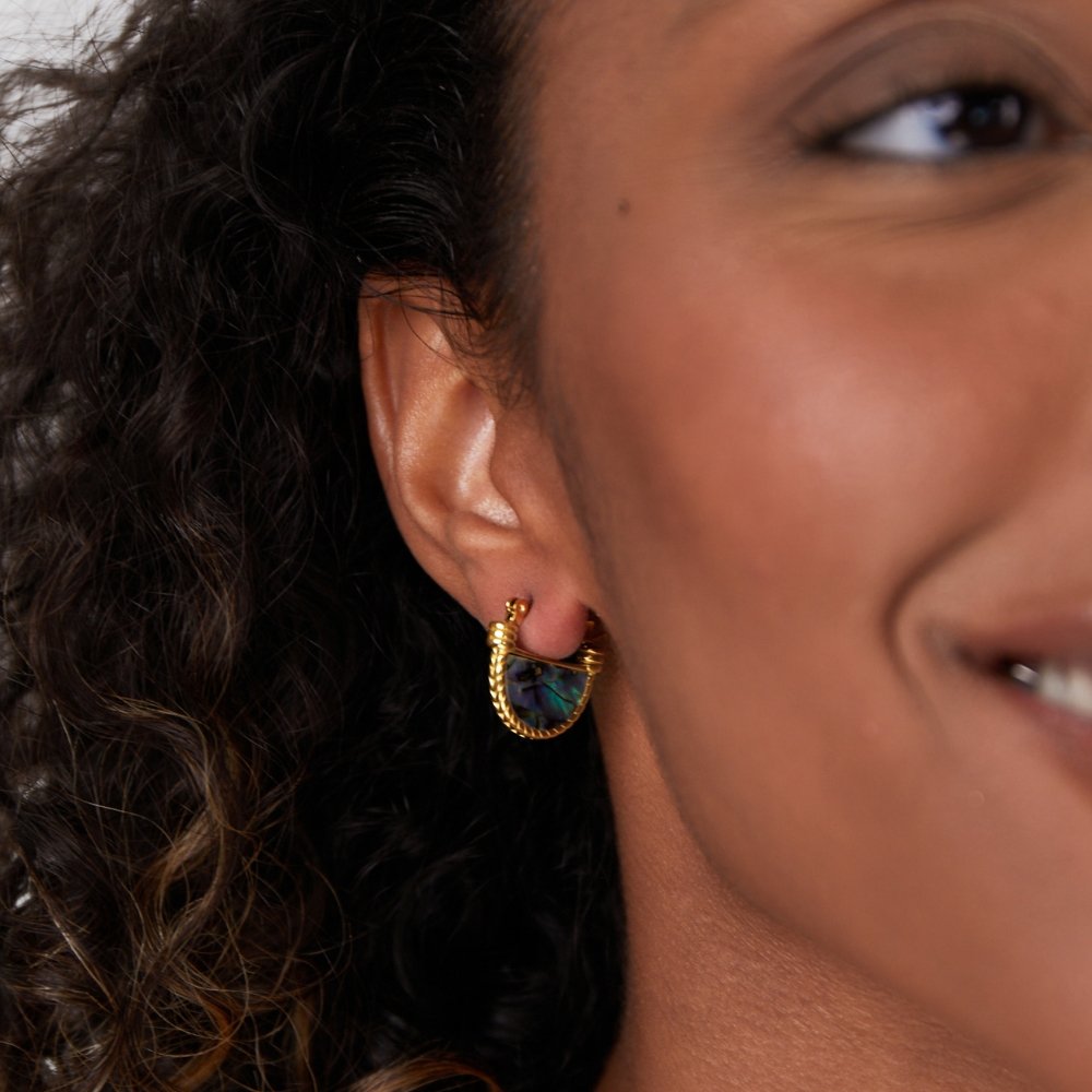 Boucles d’oreilles Amalfi turquoise coquillage