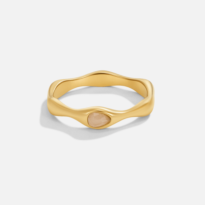 Bague dorée Amalfi ondulée