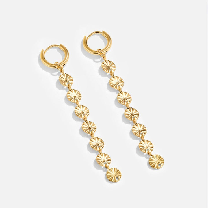 Boucles d’oreilles disque Amari plaquées or 18K