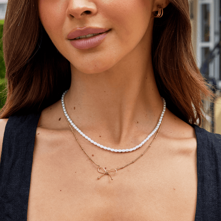 Collier nœud doré Anika