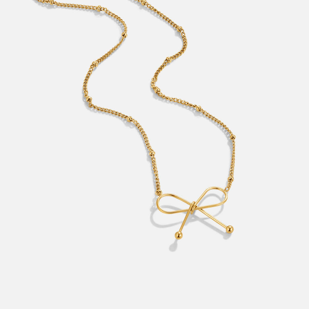 Collier nœud doré Anika