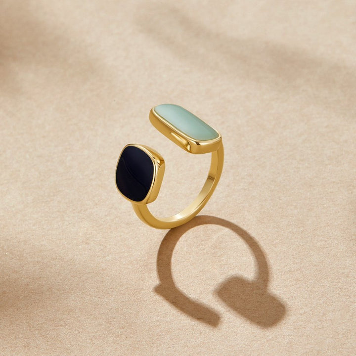 Bague aigue-marine enroulée