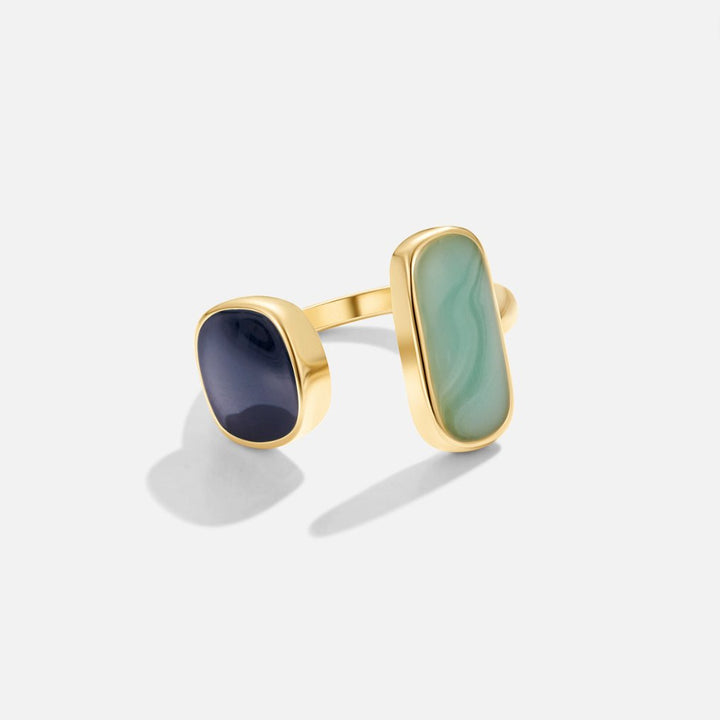 Bague aigue-marine enroulée
