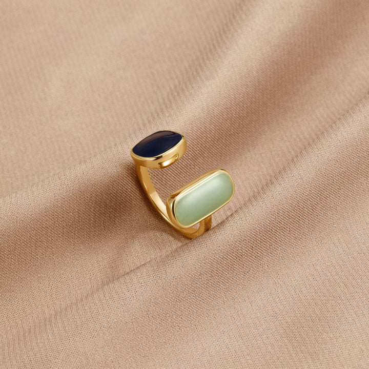 Bague aigue-marine enroulée