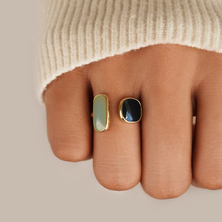 Bague aigue-marine enroulée