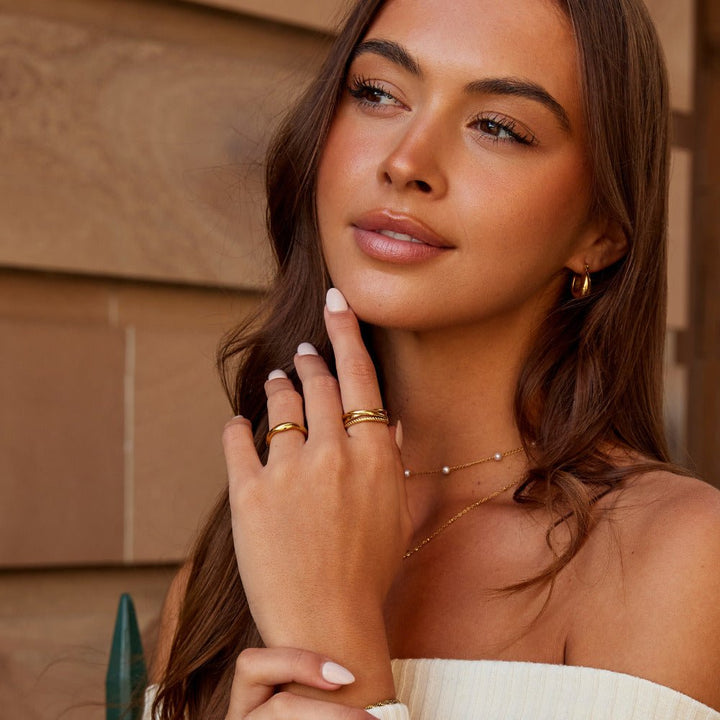 Bague Ara torsadée entrelacée