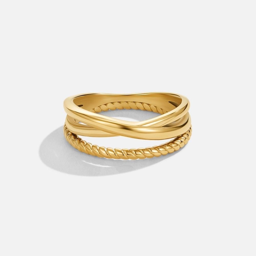 Bague Ara torsadée entrelacée