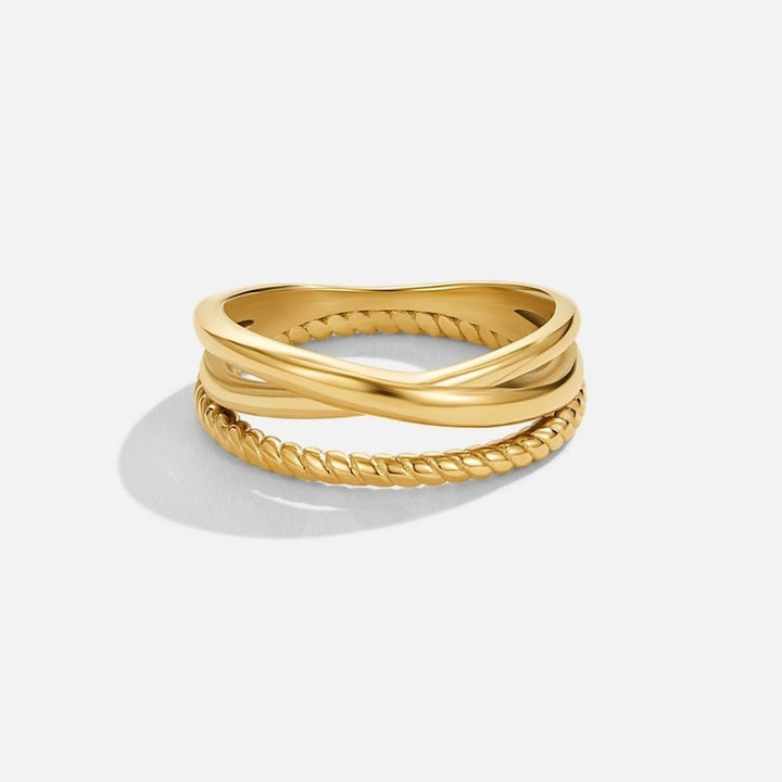 Bague Ara torsadée entrelacée