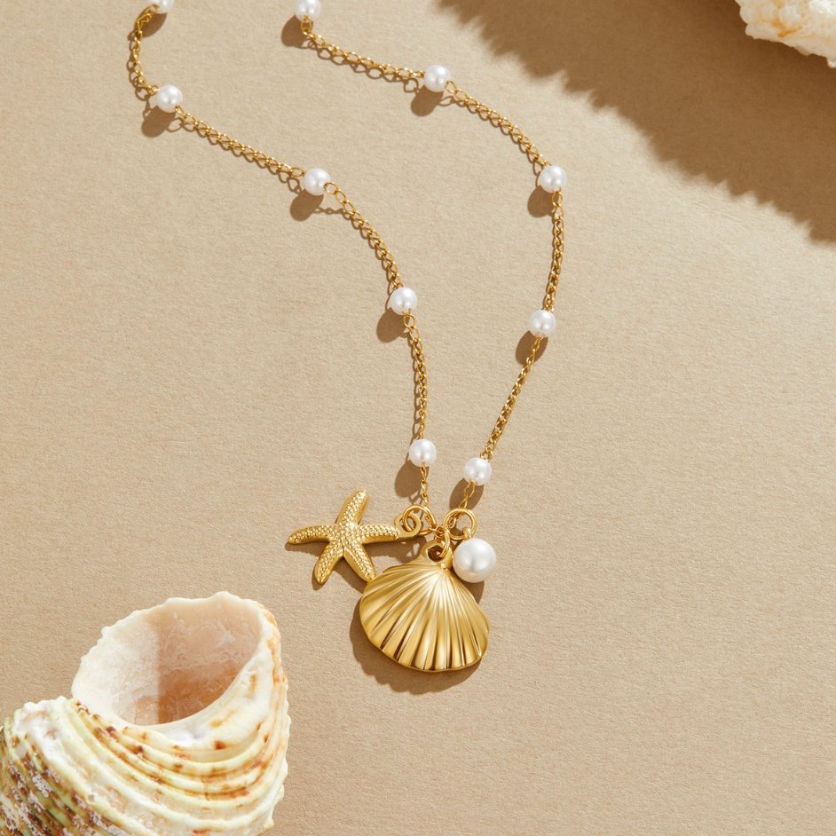 Collier s kúzlom mušle Aria
