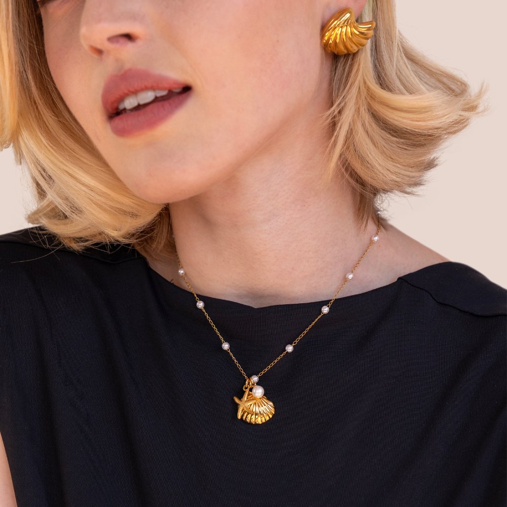 Collier s kúzlom mušle Aria
