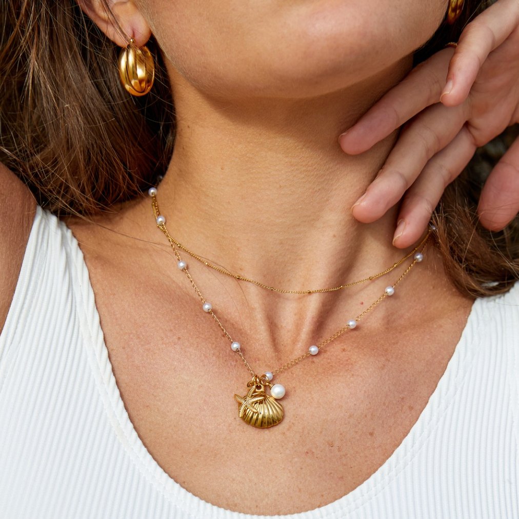Collier s kúzlom mušle Aria