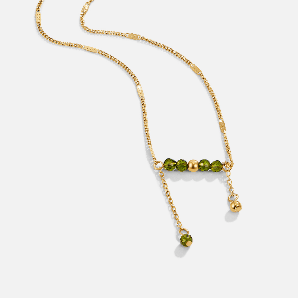 Collier Arizona so strapcami zo zelených perál