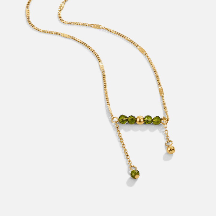 Collier Arizona so strapcami zo zelených perál