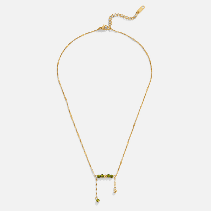 Collier Arizona so strapcami zo zelených perál