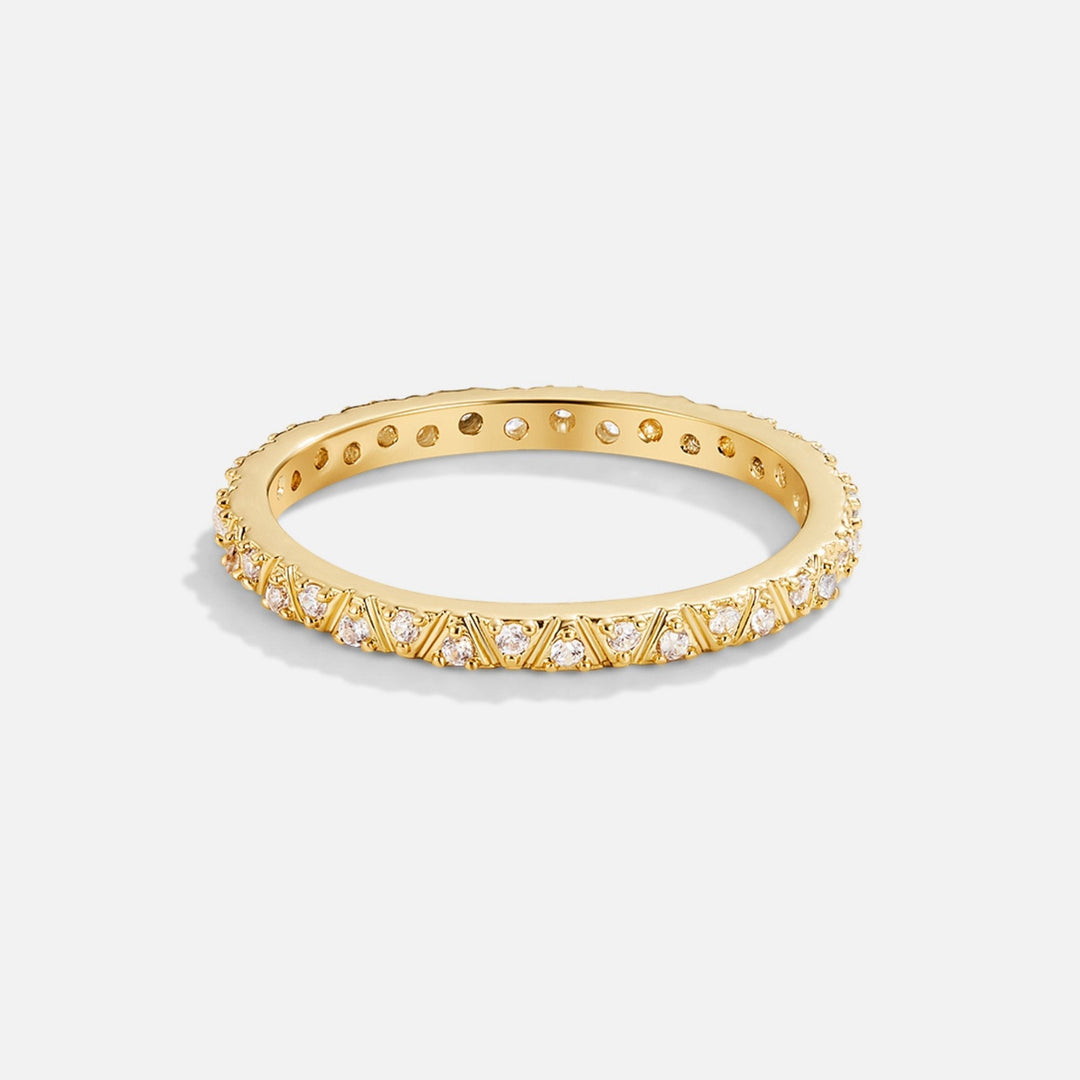 Bague dorée et cristal Arquette