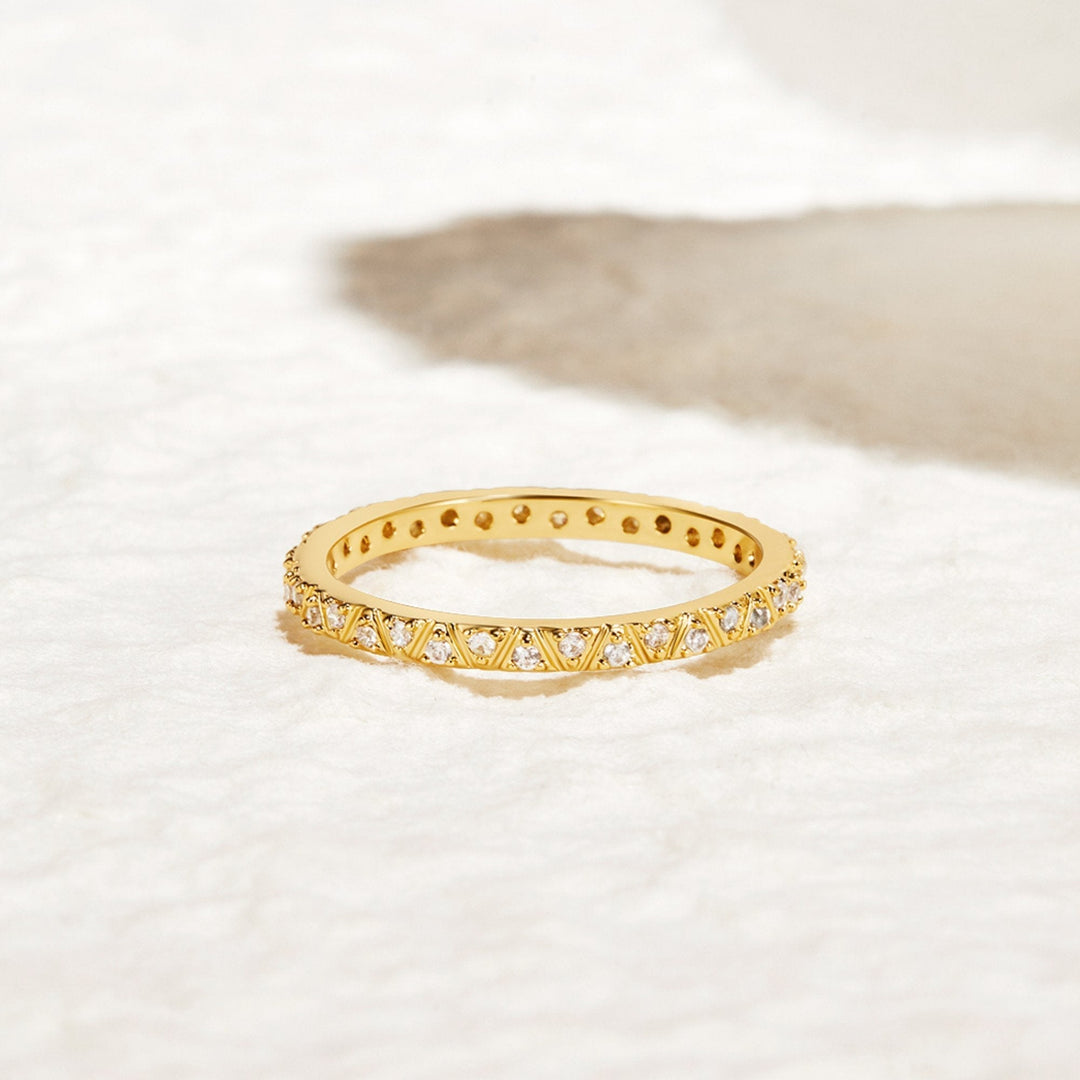 Bague dorée et cristal Arquette