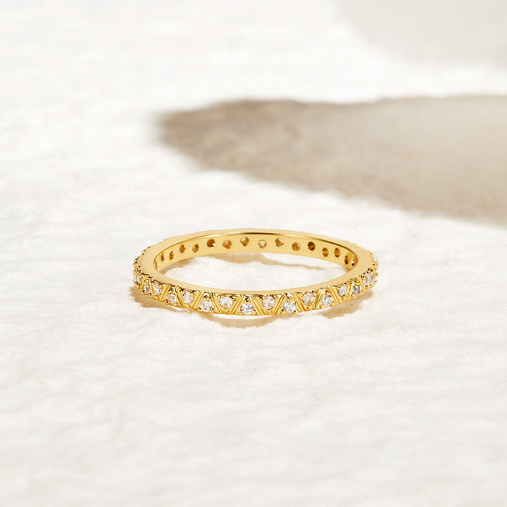 Bague dorée et cristal Arquette