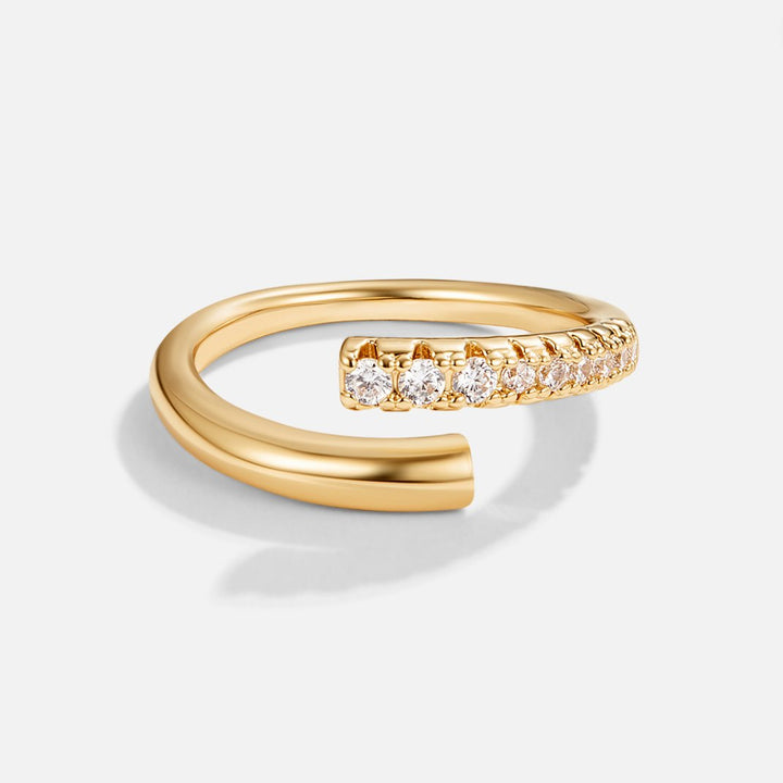 Bague Arya dorée et cristal