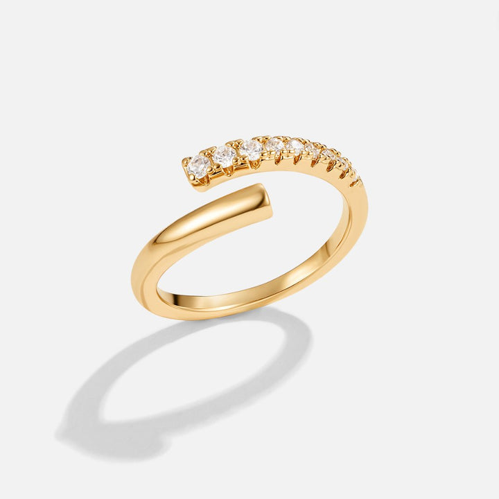 Bague Arya dorée et cristal