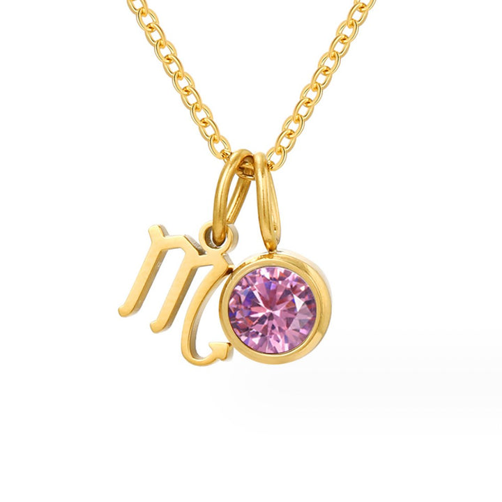 Astria zodiakálny collier s ružovým pierreom