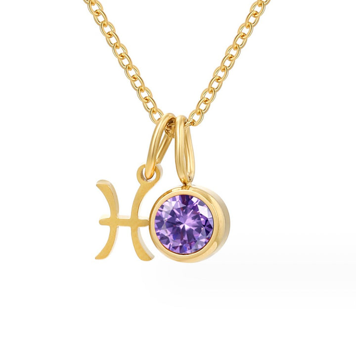 Astria zodiakálny collier s ružovým pierreom