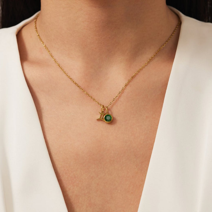 Astria zodiakálny collier s ružovým pierreom