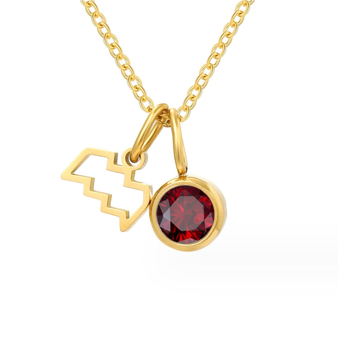 Astria zodiakálny collier s ružovým pierreom