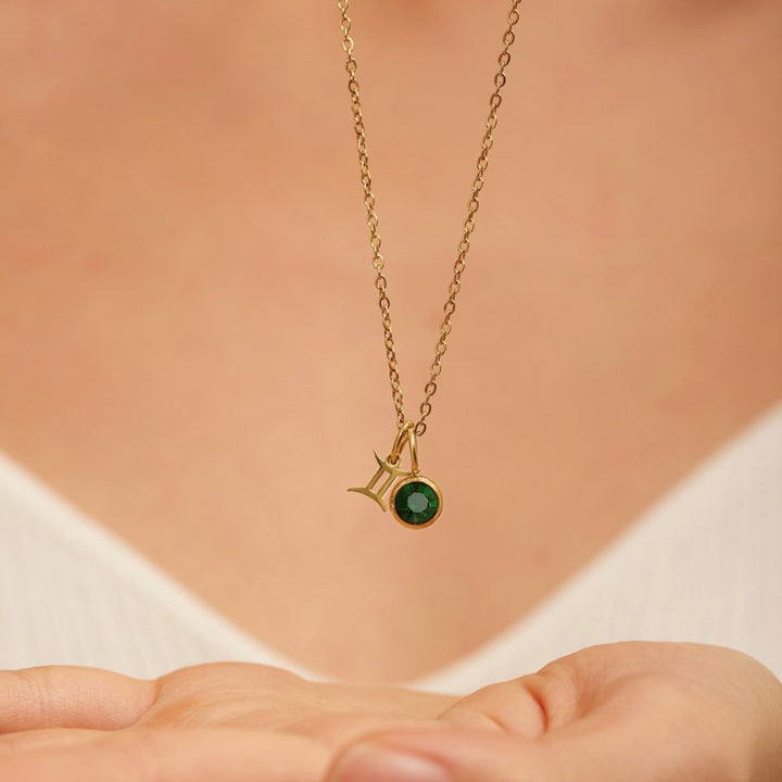 Astria zodiakálny collier s ružovým pierreom